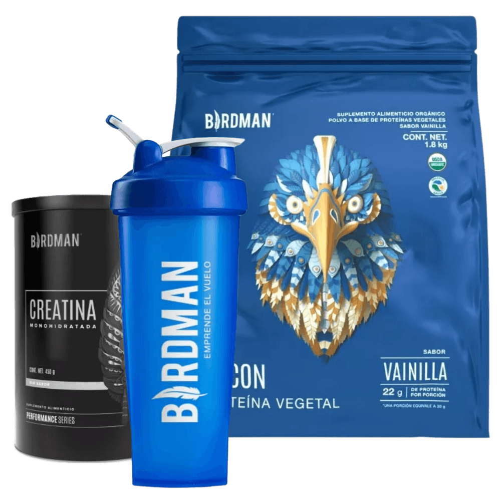Pack Creatina 450g + Falcon Vainilla 1.8 kg + Shaker miniatura 2