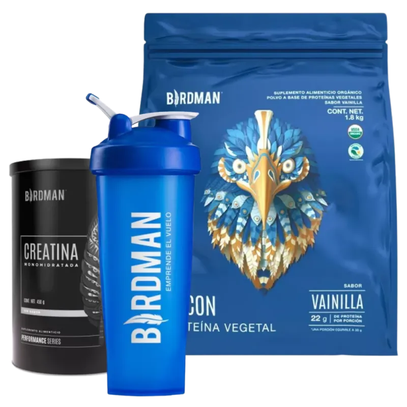 Pack Creatina 450g + Falcon Vainilla 1.8 kg + Shaker